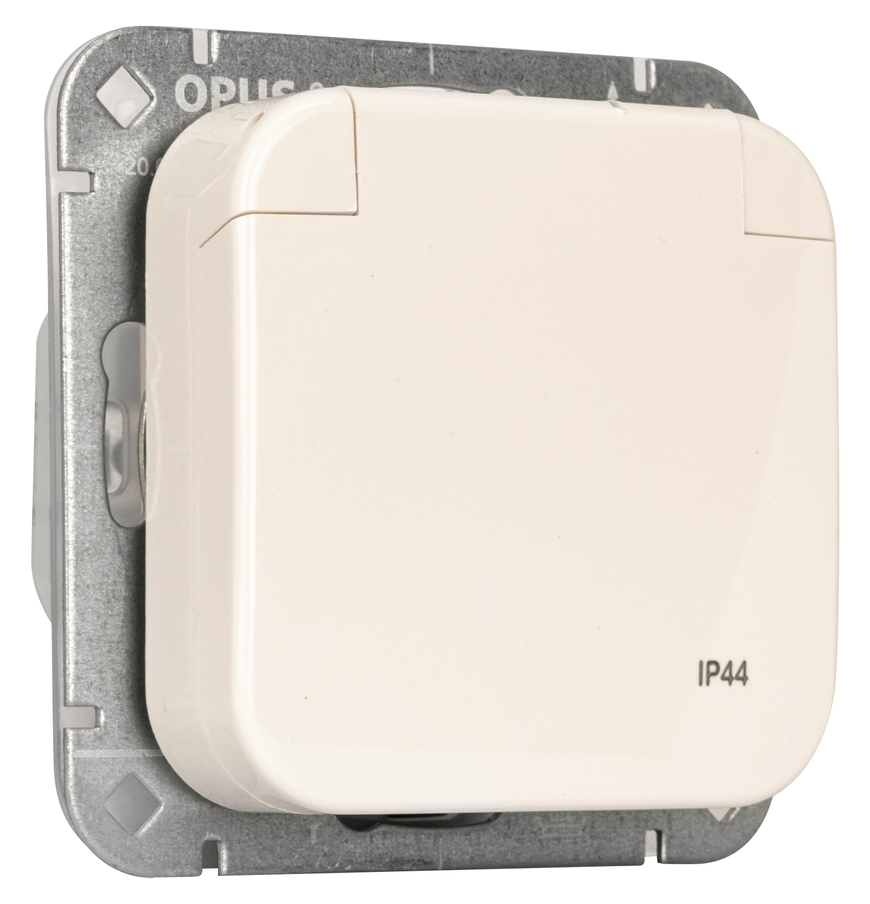 OPUS 1 Schutzkontakt-Steckdose mit Klappdeckel IP44