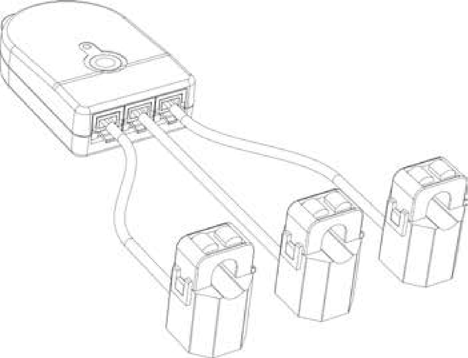 Strommessklemme 3-Kanal, energieautark, 1 A - 60 A, 2 A - 200 A, 2 A - 600 A